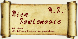 Miša Komlenović vizit kartica